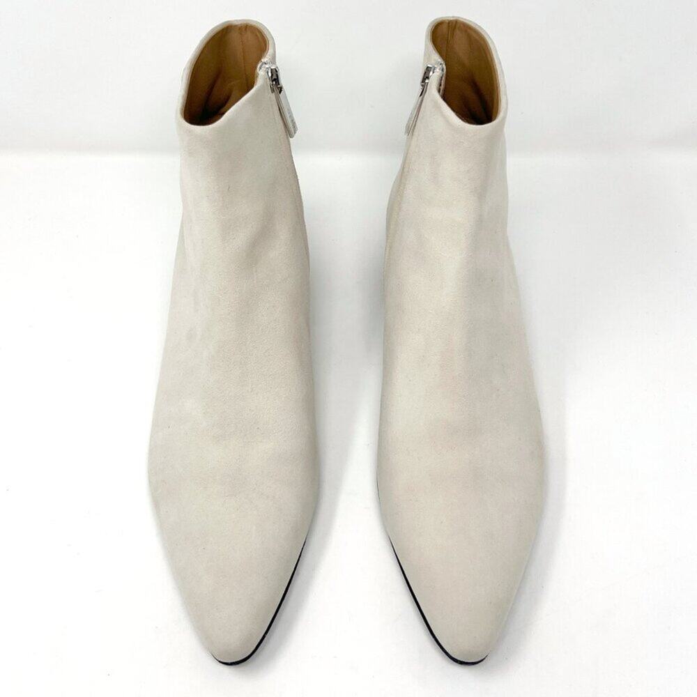 The Row Ambra‎ Beige Suede Ankle Boots Size 40.5 Quiet Luxury Pointed Toe - Picture 2 of 10